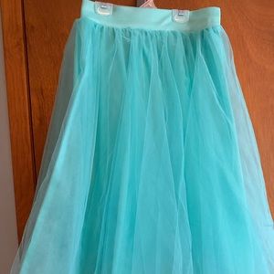 Teal tulle skirt
